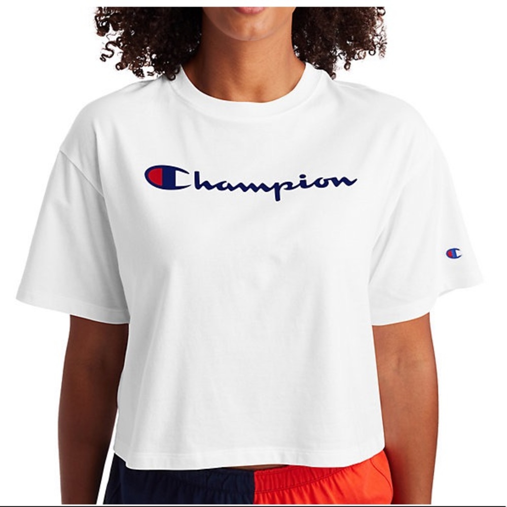 Champion cropped tee! Size small